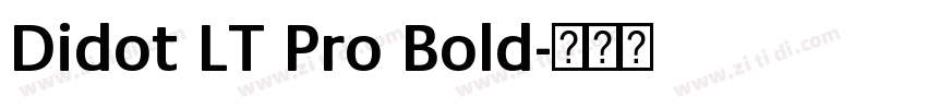 Didot LT Pro Bold字体转换